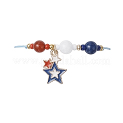 Bracelets tressés en perles rondes de cornaline naturelle&nbsp;BJEW-MZ00178-03