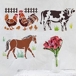 Set di modelli di stencil per pittura da disegno riutilizzabili in plastica&nbsp;DIY-WH0172-485