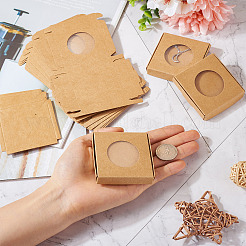 Quadratische Schmuckaufbewahrungsboxen aus Kraftpapier&nbsp;CON-TAC0001-04C