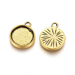 Tibetischen stil Anhänger Fassungen für Cabochons&nbsp;TIBE-A23176-AG-LF