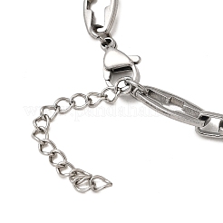 Braccialetti a catena cava incrociata in acciaio inossidabile 304 per uomo&nbsp;BJEW-JB12294-02