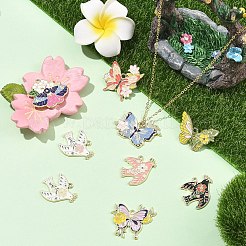 9pcs 9 styles de pendentifs en émail en alliage&nbsp;FIND-YW0011-87