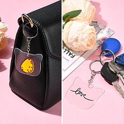 30 Stück geteilte Schlüsselringe aus Eisen mit Kette&nbsp;DIY-YW0009-02