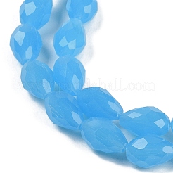 Chapelets de perles en verre d'imitation jade électrolytique&nbsp;EGLA-N013-J10mm-D05