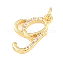 Pendenti in zirconi cubici trasparenti in micro pavè di ottone&nbsp;CU-CBA7939-01G-G