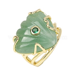 Bagues manchette en aventurine verte naturelle&nbsp;GG-CBA5FCC-04G-07