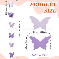 6 sacchetto di carta con farfalle per striscioni appesi&nbsp;DIY-GO0003-17