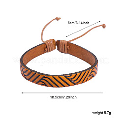 Armbänder aus geflochtenem Kunstleder mit Stammesmuster&nbsp;WG61E64-01