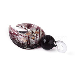 Handmade lamina d'argento lampwork grandi ciondoli&nbsp;FOIL-N031-01A