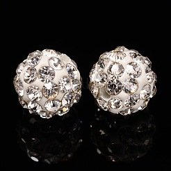 Polymer Ton Strass Perlen&nbsp;RB-H284-6MM-Half-001
