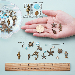 Kit fai da te per realizzare orecchini a tema oceano retrò&nbsp;DIY-SC0013-30