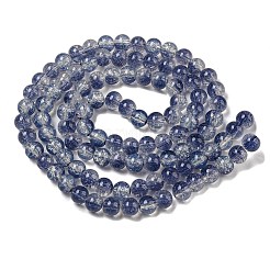 Perles de verre transparentes craquelées à cuire&nbsp;DGLA-T003-01A-M