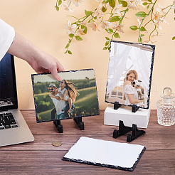 Sublimation leere Schiefertafel Stein Stein Fotorahmen&nbsp;DIY-WH0504-686B