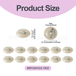 80 pz 61g perline di pietre preziose acriliche finte&nbsp;MACR-TADJ0001-10H