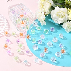 120pcs 4 Arten transparente Acrylperlen&nbsp;OACR-YW0004-31