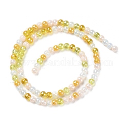 Brins de perles de verre électrolytiques transparents&nbsp;GLAA-P056-4mm-B01