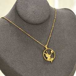Colliers à pendentif rond et plat en laiton et acrylique représentant une déesse grecque&nbsp;NJEW-R018-01G