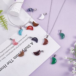 15 Stück 15 Stile natürliche und synthetische gemischte Edelsteinanhänger&nbsp;G-SZ0002-19