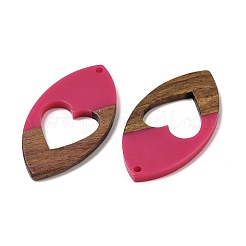 Pendentifs en résine et noyer&nbsp;WOOD-I013-02B