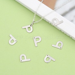 Anlaufgeschützte Buchstabenanhänger aus Edelstahl 304&nbsp;LS-STAS-O072-P