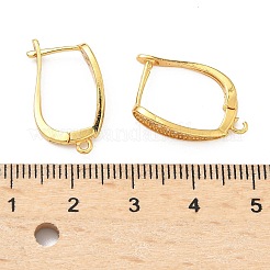 Messing Micro Pave klare Zirkonia Creolen Zubehör&nbsp;KK-H532-16G