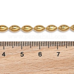 Ionenplattierung (IP) 304 Edelstahl ovale Kugelkettenarmbänder für Frauen&nbsp;X-BJEW-C046-01G