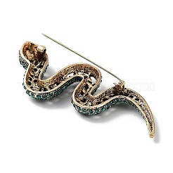 Legierung Rhinestone-Brosche&nbsp;JEWB-M035-12AG
