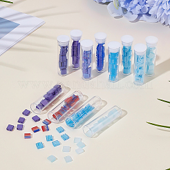 240 pieza de cuentas de vidrio para pintura para hornear de 12 colores y 2 agujeros&nbsp;SEED-ME0001-10A