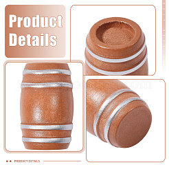 6 pieza de adornos de figuras de barril de cerveza de madera&nbsp;DJEW-PH0001-82
