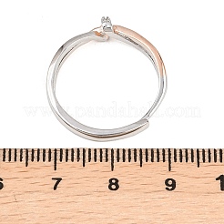 Bagues en laiton micro pavées en oxyde de zirconium transparent pour femmes&nbsp;RJEW-G371-01PRG-02