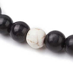 Bracelets extensibles en perles de turquoise synthétique pour femmes et hommes&nbsp;BJEW-JB11551-02