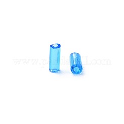 Perles de bugle de verre transparent&nbsp;SEED-N005-001-C10