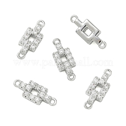 Verbindungsanhänger mit Mikropavé aus Messing mit durchsichtigen Zirkonia-Steinen&nbsp;XGRQ3D800-505P