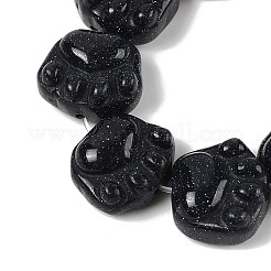 Synthetische blauen goldstone Perlen Stränge&nbsp;G-M108-A02-01