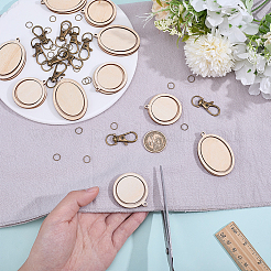 10 ensemble de supports de cabochons pour pendentifs en bois&nbsp;DIY-ME0003-75