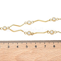 Lariat-Halsketten aus Edelstahl 304 mit klaren Zirkonia im Pavé-Stil&nbsp;NJEW-G200-01G