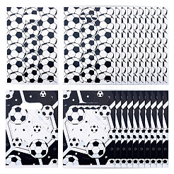 30 Stück 2 Arten von Plastiktüten mit Fußball-Aufdruck und Lochgriffen&nbsp;ABAG-TA0001-80