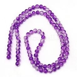 Perles de verre craquelé cuites au four&nbsp;CCG-S001-4mm-14