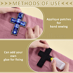 4 pieza de accesorios de adorno para coser con rhinestone de 4 colores&nbsp;DIY-FG0010-66