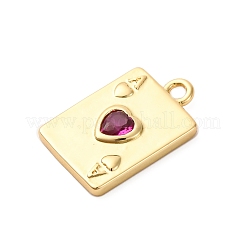 Adornos de latón micropavé de circonia cúbica&nbsp;KK-F895-15G