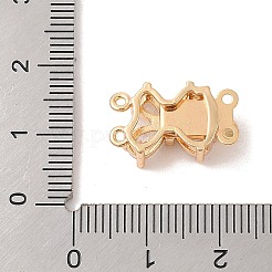 Goldene Messing-Mikropflaster-Boxverschlüsse mit Zirkonia&nbsp;KK-B100-038G-01