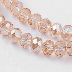 Chapelets de perles en verre électroplaqué&nbsp;EGLA-D020-4x3mm-71