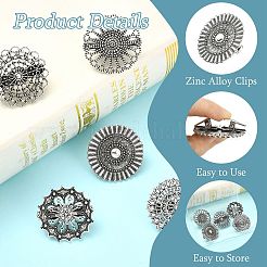 5 pince à foulard en alliage de zinc à 5 styles pour foulards&nbsp;JEWB-CJ0003-41