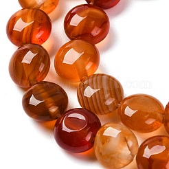 Fili di perline agata rosso naturale&nbsp;G-T047-A02-01