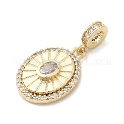 Europäische Anhänger mit klarem Zirkonia in Pavé-Fassung aus Messing&nbsp;KK-H529-22G
