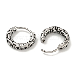 Orecchini a cerchio in acciaio chirurgico inossidabile 316&nbsp;EJEW-D096-19K-AS
