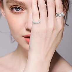 3 estilo de anillos de resina y acrílico para mujer&nbsp;RJEW-SC0001-23
