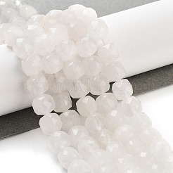 Natürliche weiße Jade perlen Stränge&nbsp;G-H028-A09-17