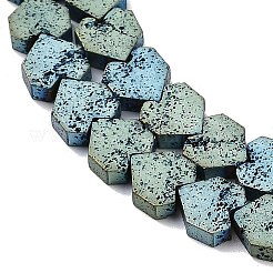 Brins de perles de pierre de lave naturelle galvanisées&nbsp;G-K388-04B-03