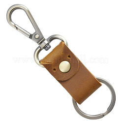Schlüsselanhänger aus Rindsleder und Legierung&nbsp;KEYC-WH20005-24B